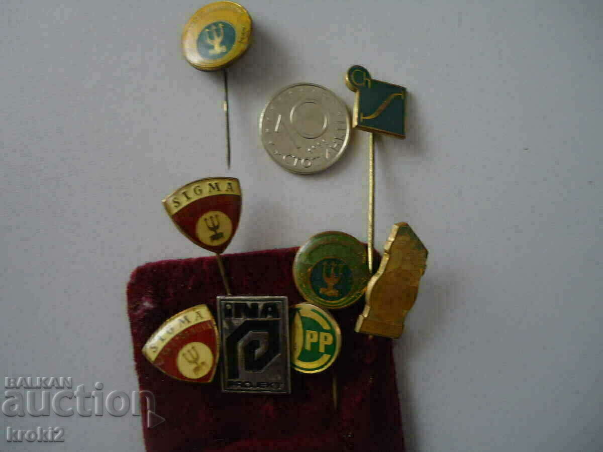 Old badges 8 pcs lot Old badges 8 pcs lot