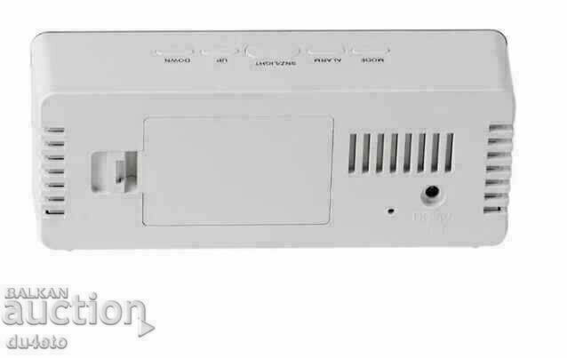 Clock, weather station with led mirror time, date t - 7 Clock, weather station with led mirror time, date t - 7