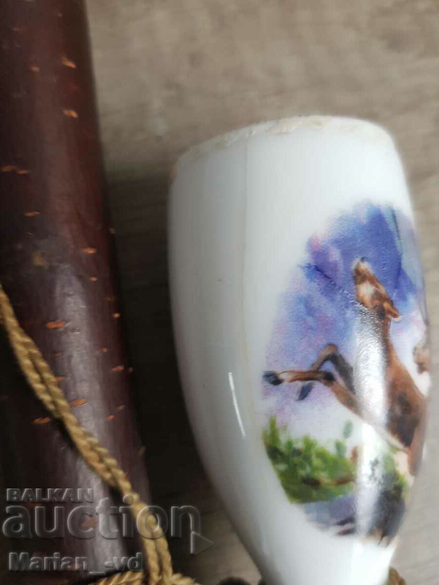Auction Old German porcelain pipe Auction Old German porcelain pipe