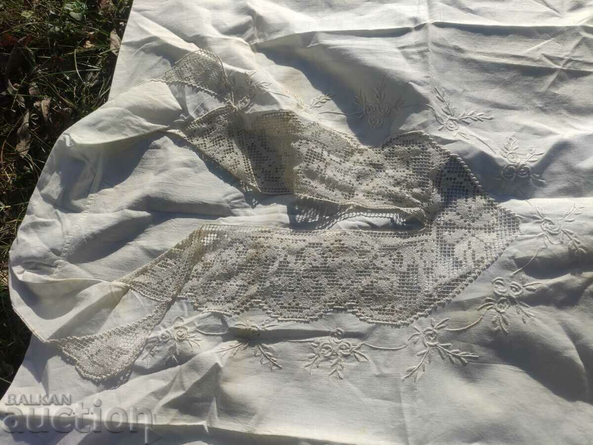 Women's nightgown, chaise longue with lace - 5