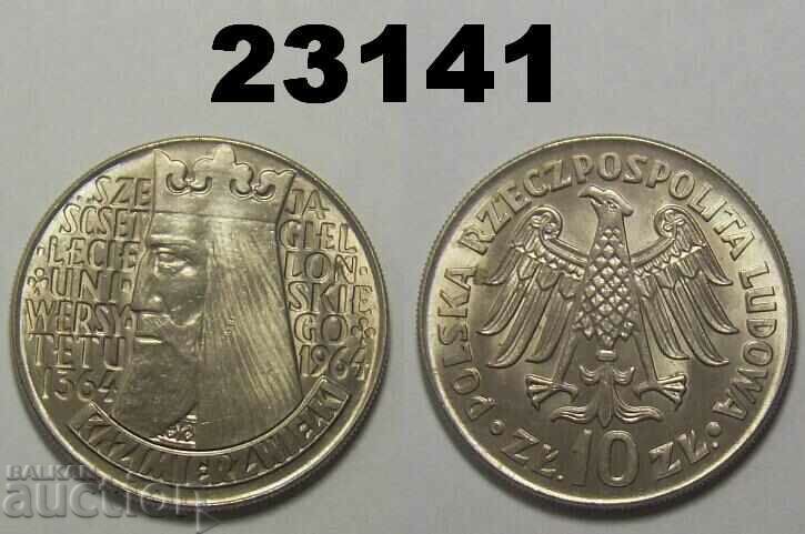 Moneda Polonia 10 zloți 1964