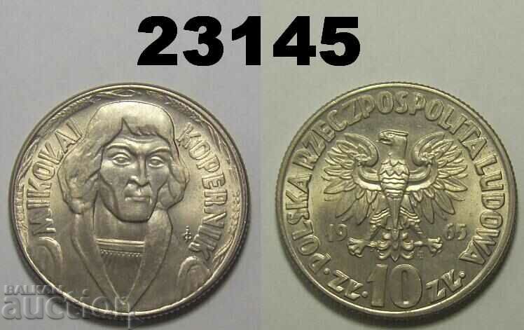 R! Poland 10 PLN 1965 Copernicus UNC!!