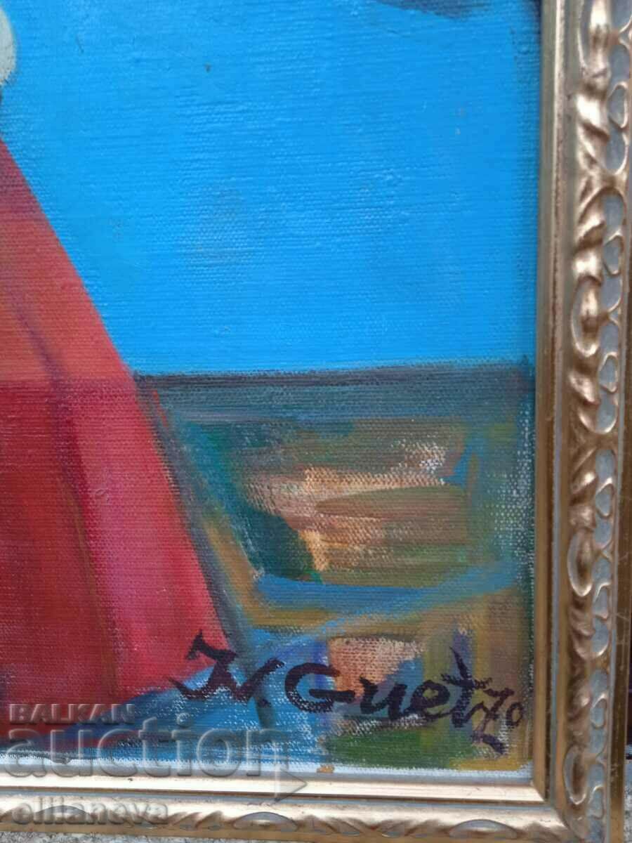 Auction K-on canvas oil Ivan Getsov in a frame signed 80/60cm Auction K-on canvas oil Ivan Getsov in a frame signed 80/60cm