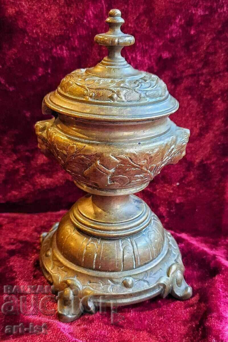 Antique French Bronze Inkwell Antique French Bronze Inkwell