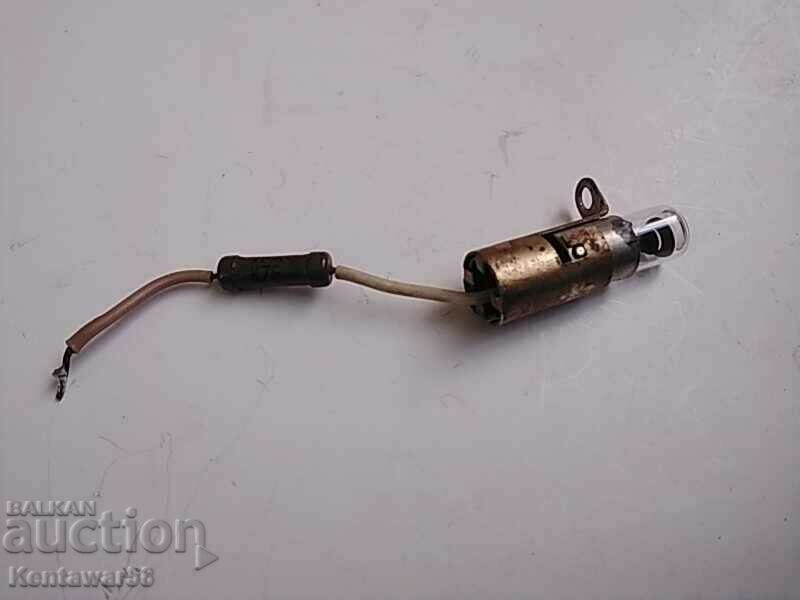 Glow lamp 220V - set with base and resistor.