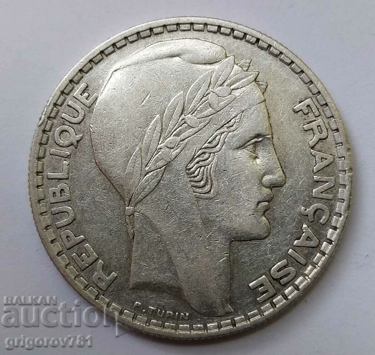 20 Franci Argint Franta 1933 - Moneda de argint #3 cu preț € 20.45 | 40.00 BGN