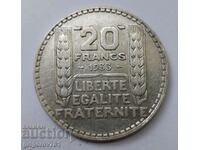20 Francs Silver France 1933 - Silver Coin #3