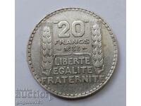 20 франка сребро Франция 1933 -  сребърна монета #6