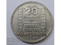 20 франка сребро Франция 1933 -  сребърна монета #7