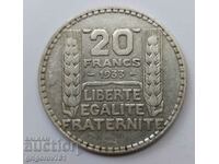 20 франка сребро Франция 1933 -  сребърна монета #11