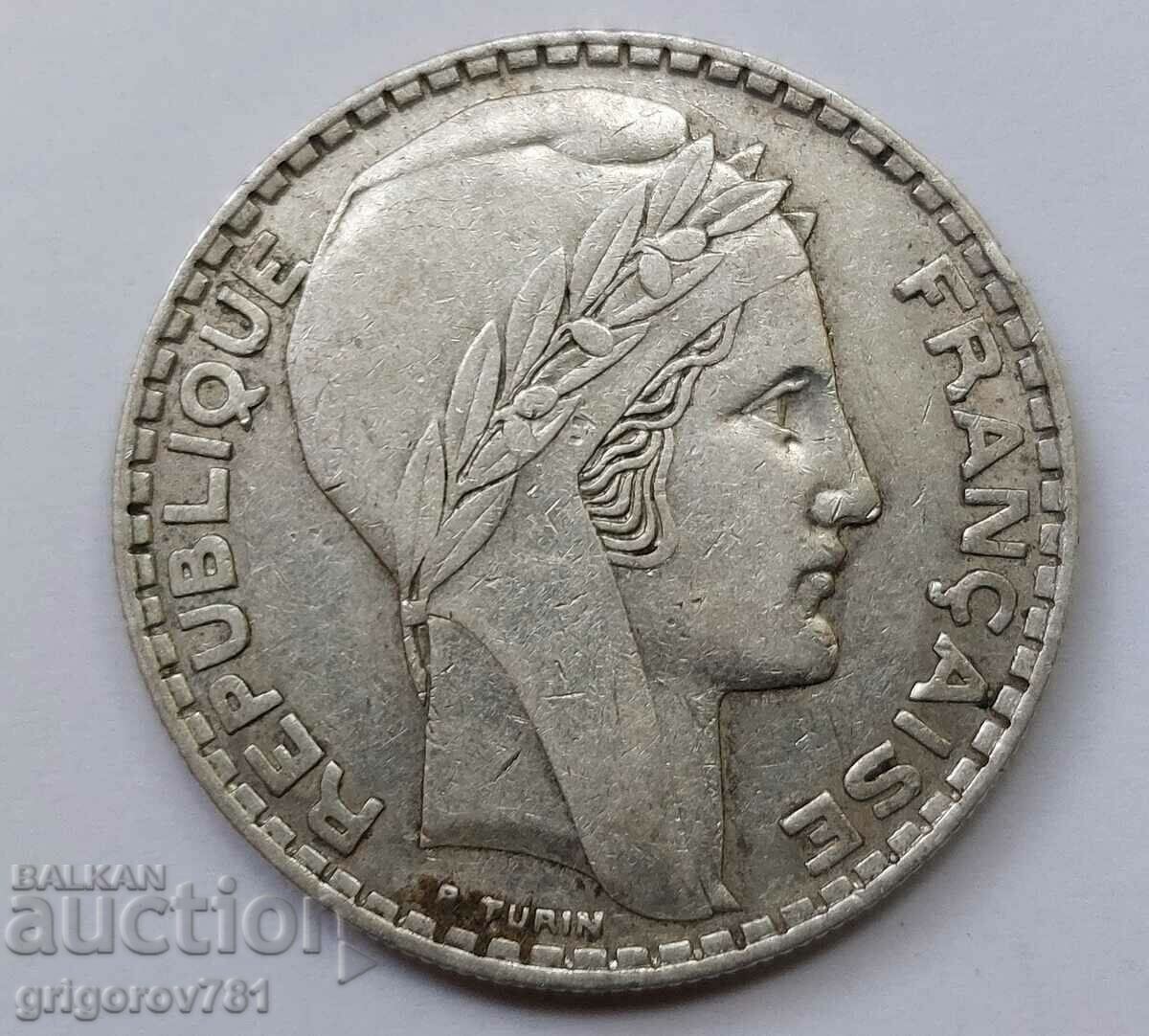 20 Franci Argint Franta 1933 - Moneda de argint #12 cu preț € 20.45 | 40.00 BGN