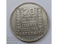 20 франка сребро Франция 1933 -  сребърна монета #12