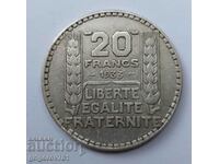 20 франка сребро Франция 1933 -  сребърна монета #16