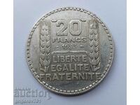 20 франка сребро Франция 1933 -  сребърна монета #18