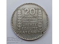 20 франка сребро Франция 1933 -  сребърна монета #19