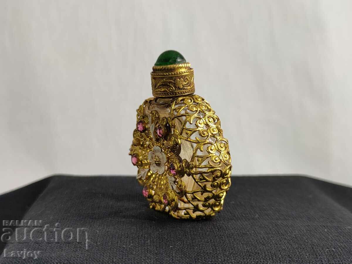 Openwork perfume bottle with gilding and stones - 5 Openwork perfume bottle with gilding and stones - 5