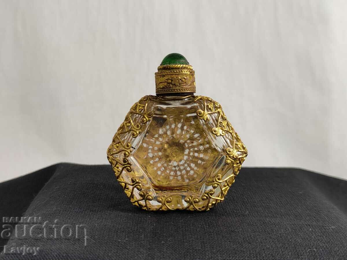 Openwork perfume bottle with gilding and stones - 6 Openwork perfume bottle with gilding and stones - 6