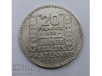 20 Francs Silver France 1933 - Silver Coin #21