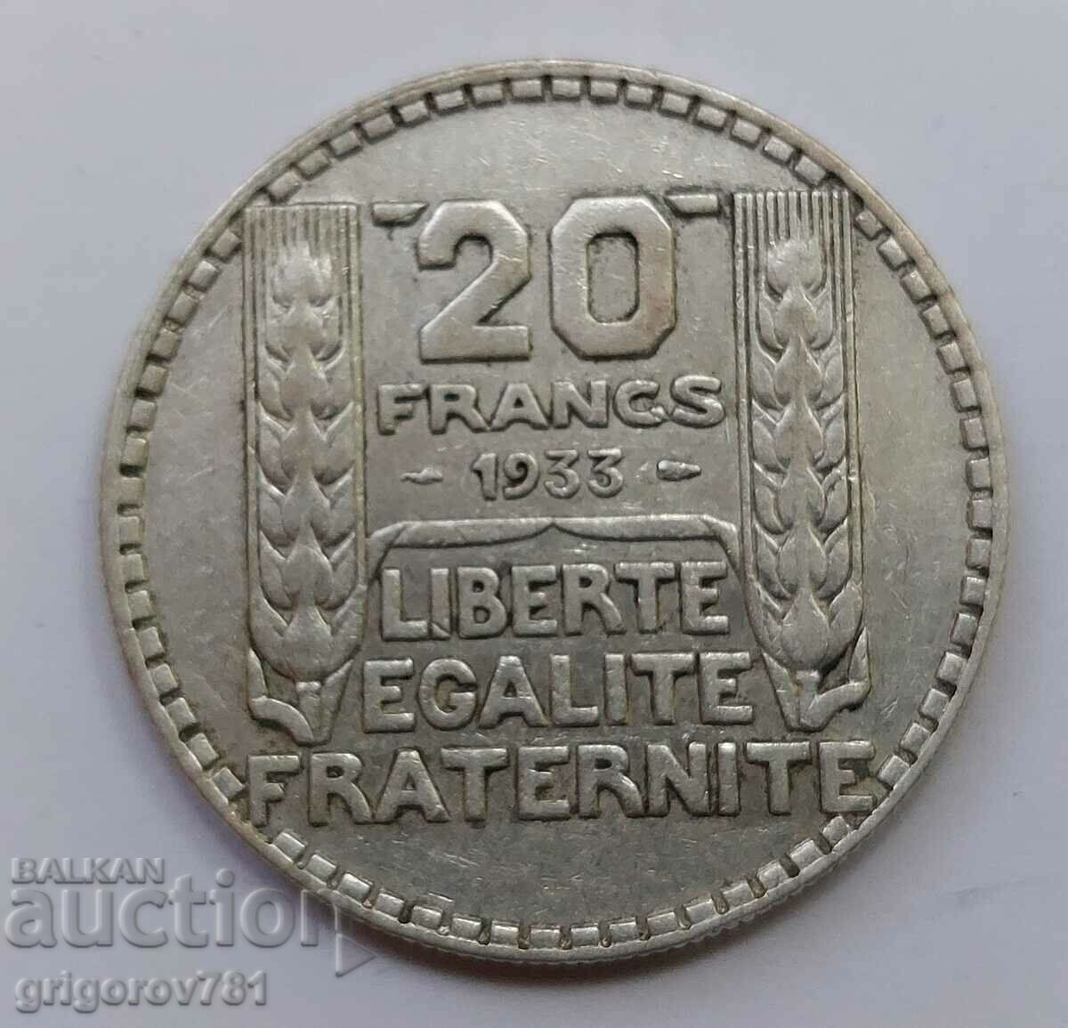 20 Franci Argint Franta 1933 - Moneda de argint #22
