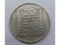 20 франка сребро Франция 1933 -  сребърна монета #24