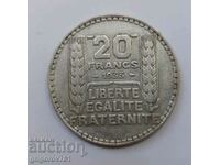 20 франка сребро Франция 1933 -  сребърна монета #26