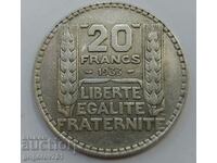 20 франка сребро Франция 1933 -  сребърна монета #35