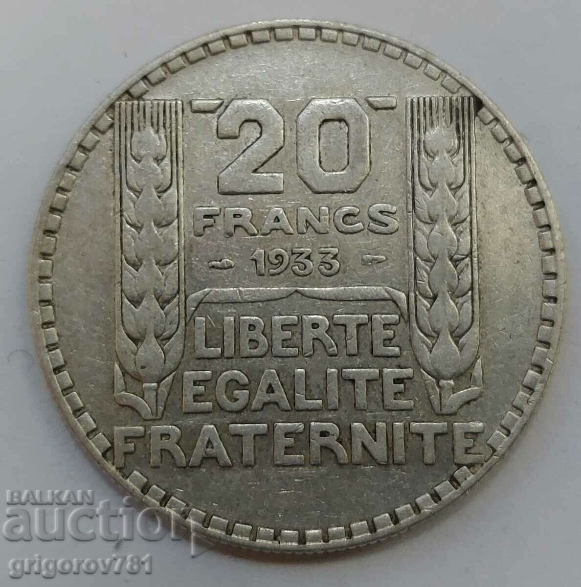20 Franci Argint Franta 1933 - Moneda de argint #36