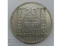 20 франка сребро Франция 1933 -  сребърна монета #36