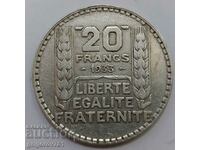 20 Φράγκα Ασήμι Γαλλία 1933 - Ασημένιο νόμισμα #37
