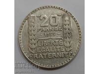 20 франка сребро Франция 1933 -  сребърна монета #41