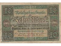 10 timbre 1920 H, Germania