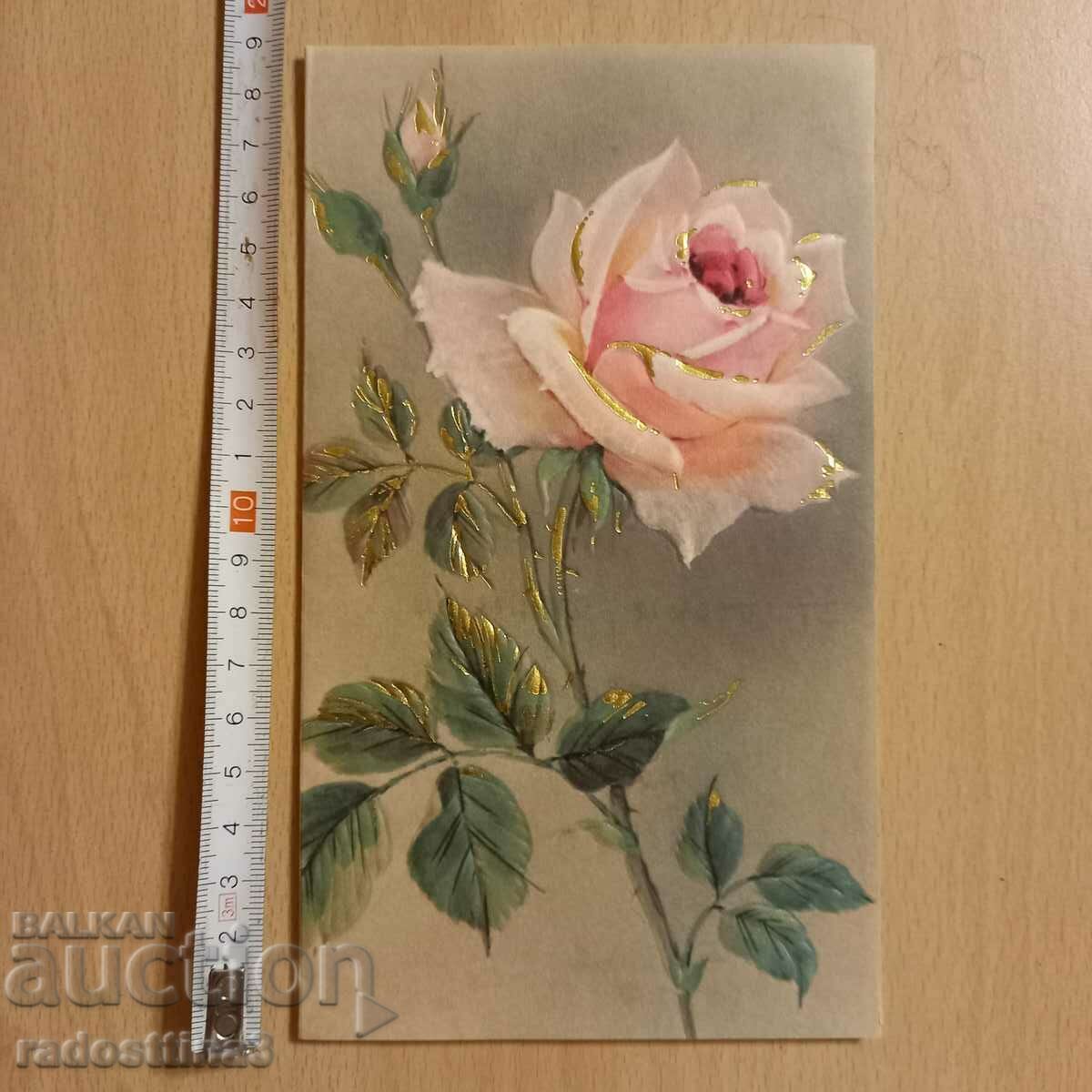 Картичка роза Postcard rose