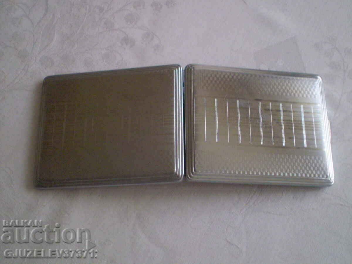 Vintage cigarette snuff box nickel - 5 Vintage cigarette snuff box nickel - 5