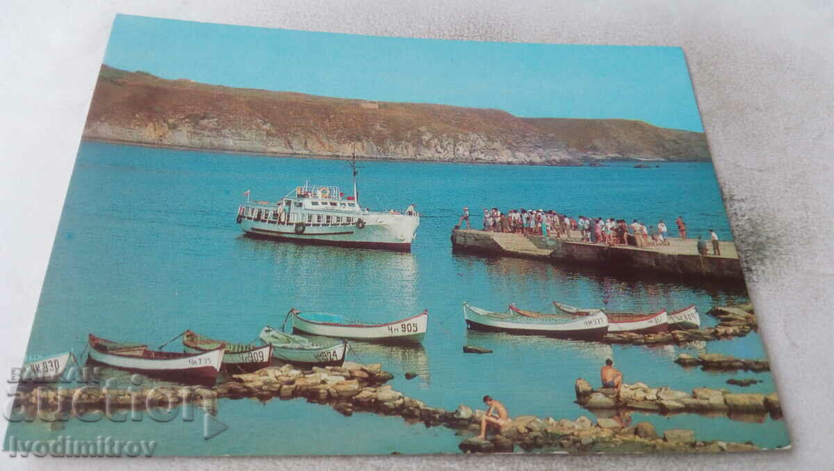 Пощенска картичка Черноморец Пристанището 1978