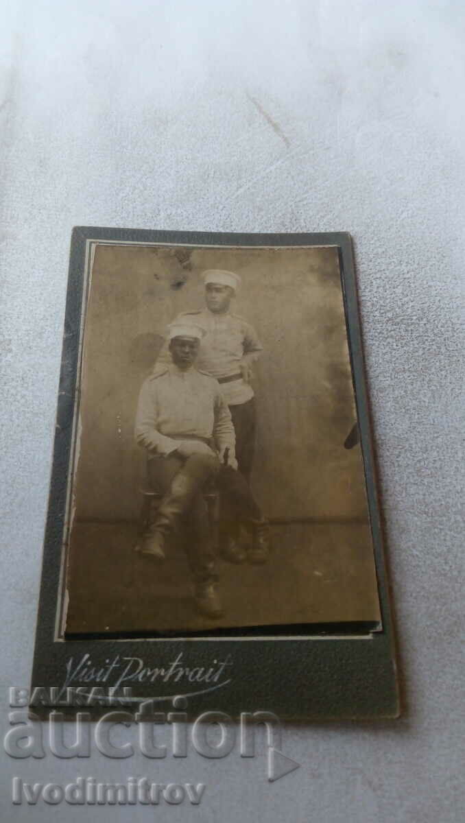 Photo Two soldiers 1914 Cardboard