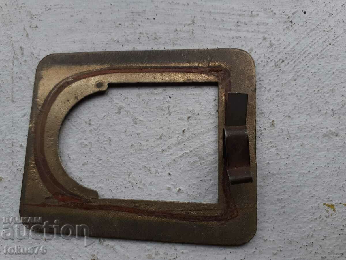 Παράδοση Παλιά μικρή μπρούτζινη κορνίζα με σμάλτο