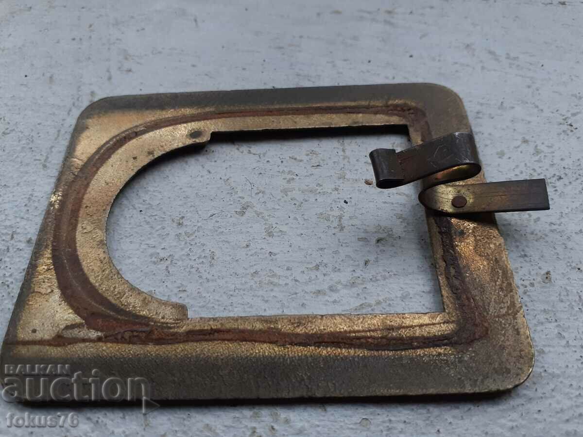 Παλιά μικρή μπρούτζινη κορνίζα με σμάλτο - 6