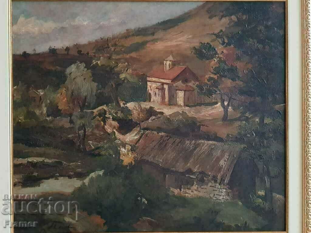 Auction Prof. Panayot Panayotov 1909-1986 Chapel classical landscape Auction Prof. Panayot Panayotov 1909-1986 Chapel classical landscape