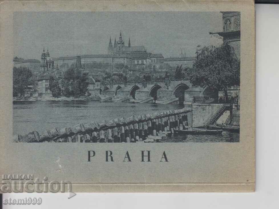 Album de cărți poștale vechi vedere de la Praga