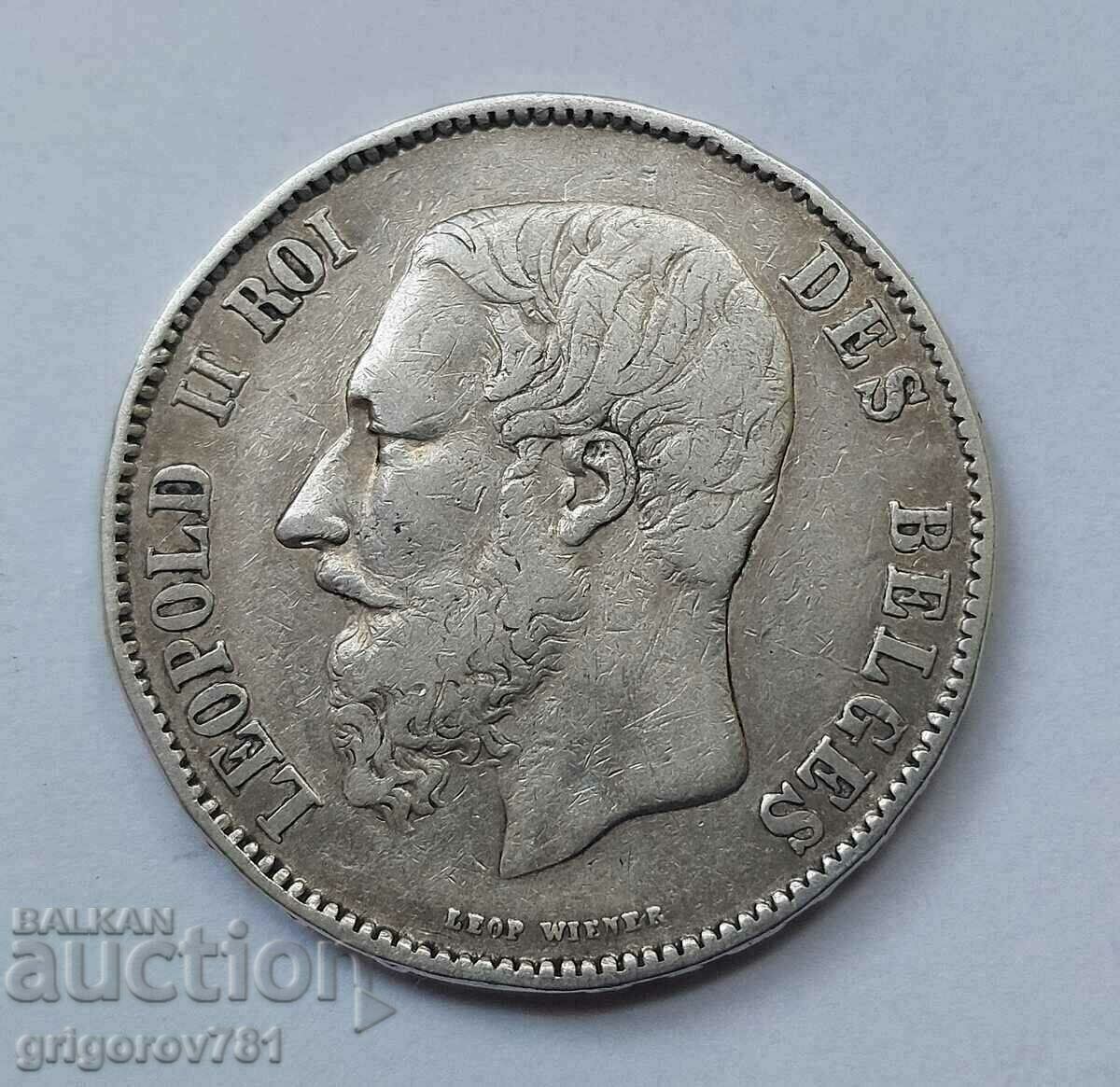 Ασημένιο 5 Φράγκα Βέλγιο 1868 - Ασημένιο νόμισμα #96