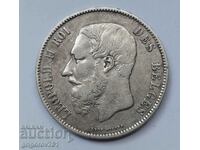 5 франка сребро Белгия 1871 - сребърна монета #100