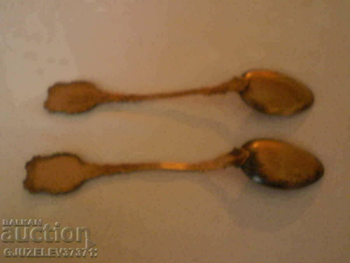 Retro Two Enamel Leningrad Teaspoons - 5