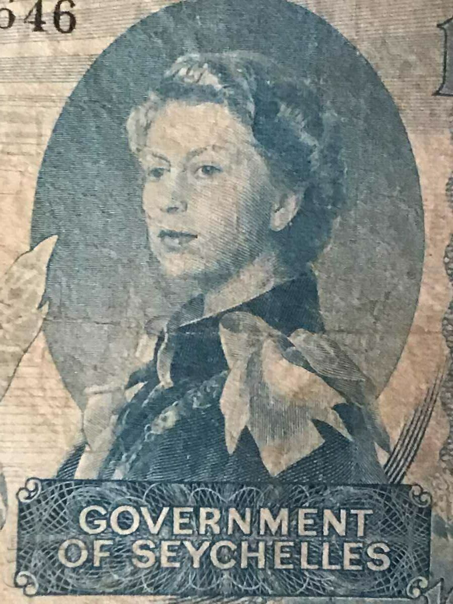 Seychelles 10 Rupees 1968 Tortoise Queen Elizabeth - 5 Seychelles 10 Rupees 1968 Tortoise Queen Elizabeth - 5