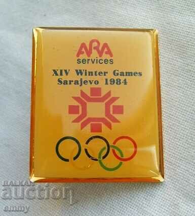 Olympiad badge, Sarajevo 1984 Winter Olympics