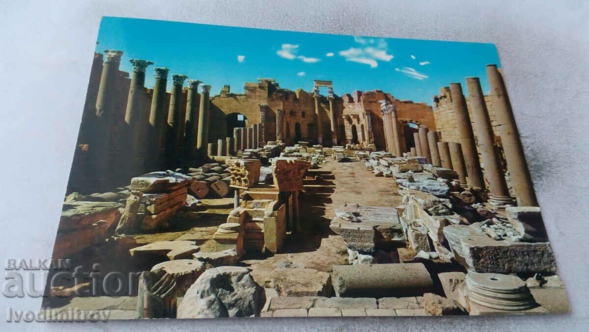 Leptis Magna Severian Basillica 1975 postcard
