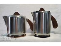 Two beautiful coffee and tea pots by DKF Lundtofte Denmark,