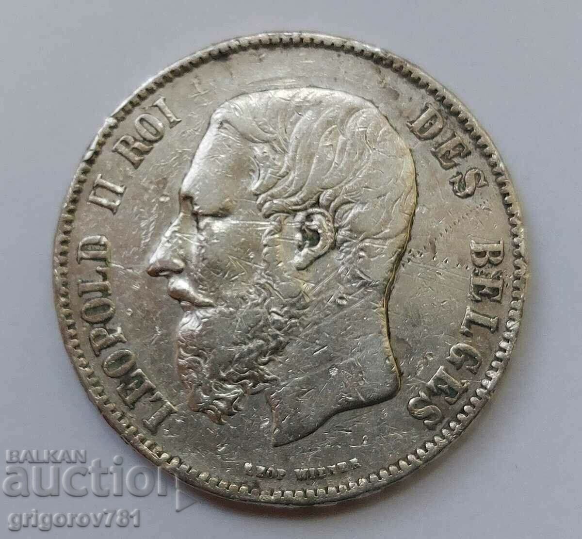 5 франка сребро Белгия 1873 - сребърна монета #101