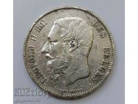 Ασημένιο 5 Φράγκα Βέλγιο 1873 - Ασημένιο νόμισμα #101