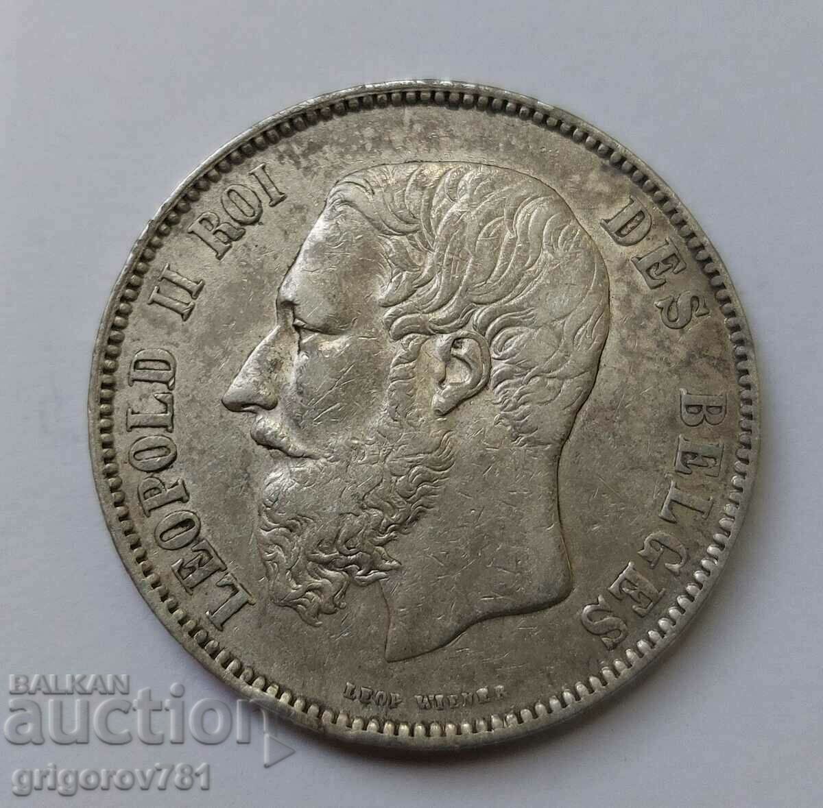 5 франка сребро Белгия 1873 - сребърна монета #104