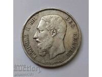 5 Francs Silver Belgium 1874 - Silver Coin #106